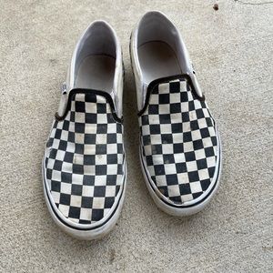 Womens Checker slip on vans